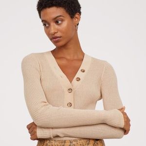 H&M Ribbed Knit Long Sleeve Top
